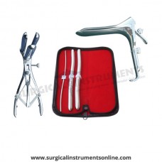 Hegar uterine dilator 3 pieces set,3-4, 11-12, 13-14, mathieu speculum, grave large